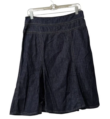 Falda midi de mezclilla Chaps para mujer talla 4 cremallera algodón fiesta occidental oficina al aire libre Foto 1 de 4