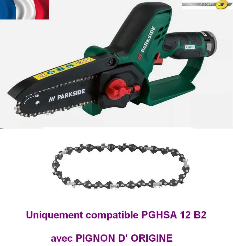 Chaîne mini tronçonneuse coupe branche compatible PARKSIDE PGHSA 12 B2 - Photo 1/1