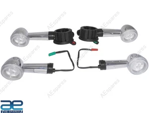 Chrome LED Indicator Set For Royal Enfield New Classic Reborn New Bullet 350 AEs - Picture 1 of 8