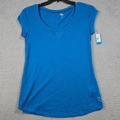 Camisa feminina Old Navy ativa média M azul leve atlética ao ar livre nova com etiquetas - Imagem 1 de 4