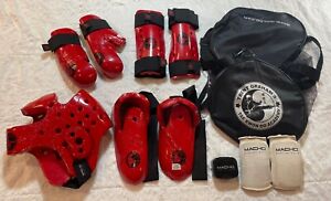 Macho Martial Arts Youth Sparring Set Taekwondo With Carrying Bag Good Condition