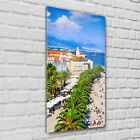 Glass Print Wall Art 60x120 Croatia ocean sea city boats mountains blue