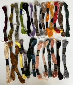 Lot of 27 DMC Floss Cotton Thread for Cross Stitch Needlepoint Stitching - Picture 1 of 7