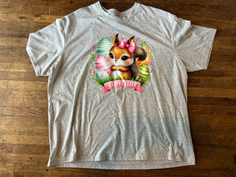 NUEVO Camisa Ardilla Pascua Mujer Talla 2XL Color Gris  Foto 1 de 1