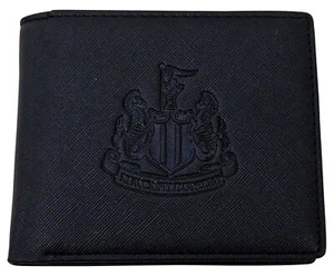 Cartera NEWCASTLE UNITED NUFC Cresta Cuero Negro Doble Plegable 11 x 9.5 cm Por Castore - Imagen 1 de 3