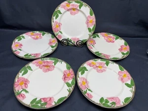 Set of 5 ~ Franciscan "DESERT ROSE" USA ~ Lunch Plates ~ 9 1/2" - Picture 1 of 8
