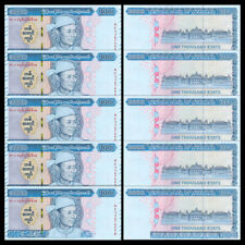Lot 5 PCS,  Myanmar 1000 Kyats, 2020, P-New1000, Banknotes, UNC