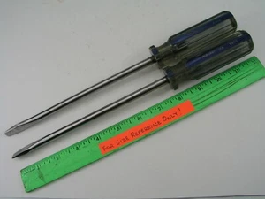 2pcs Standard Straight Flat Screwdriver Lot, Truecraft 5406 - Picture 1 of 3