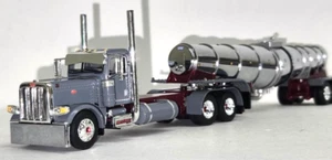DCP gray/merlot Peterbilt 389 daycab Polar tank trailer 60-2068 1/64 new in box - Picture 1 of 6