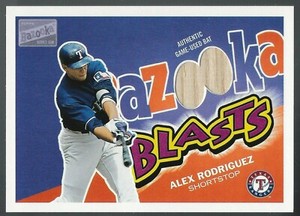 Alex Rodriguez 2003 Bazooka Blasts Relics F Card# BB-AR