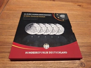 25 Euro Sammlermünzenset PP 25 Jahre Deutsche Einheit 2015 BRD Set - Bild 1 von 3