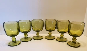 Imperial Hoffman House set di 6 bicchieri da acqua pesante verde vetro da bere - Foto 1 di 8