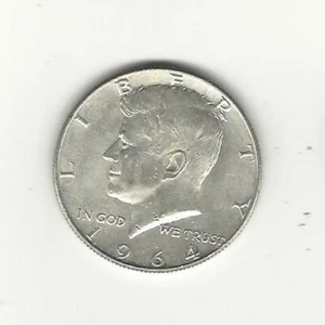 1964 D Kennedy Half Dollar 40% SILVER US Mint Coin "XF" to "About Uncirculated" - Picture 1 of 2