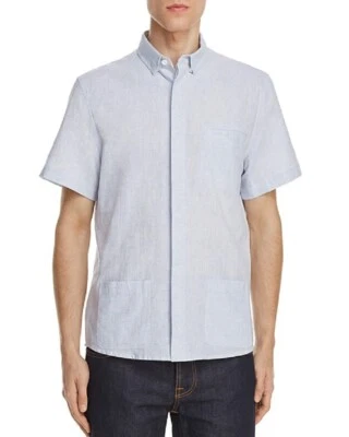 NEW $80 NATIVE YOUTH LIGHT BLUE 3 FRONT POCKET LINEN BLEND WEMBURY SHIRT SIZE XL - Image 1 of 4