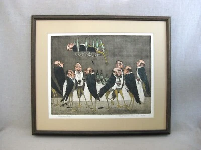 Impressão Fine Art Frankenstein Gravura Colorida Surreal, Moldura Original - Imagem 1 de 4