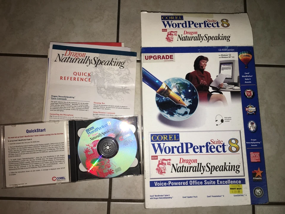 Corel WordPerfect Suite 8 Dragon Naturally Speaking - Actualización Usado Foto 1 de 1