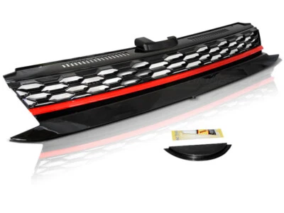 front grill for VW GOLF 7 2017 2018 2019- hatchback variant GTI STYLE RED - Image 1 of 3