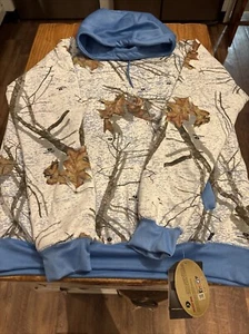 Mossy Oak Yukon Gear Pullover Hoodie Men’s 2XL Blue Winter Camo NWT - Picture 1 of 7