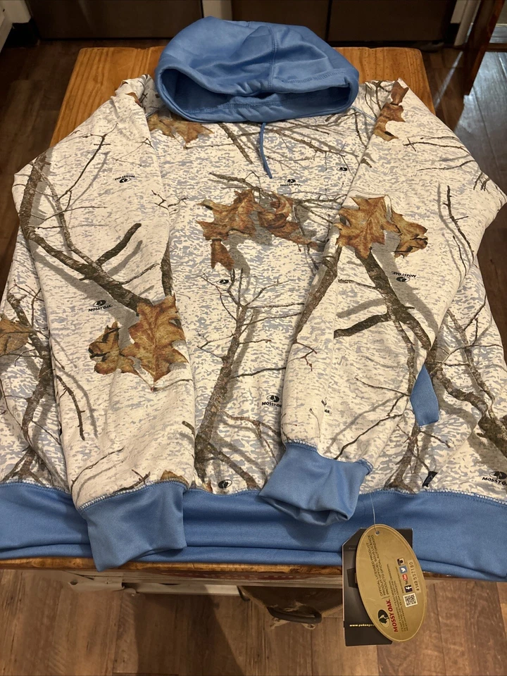 Mossy Oak Yukon Gear Pullover Hoodie Men’s 2XL Blue Winter Camo NWT - Image 1 of 4