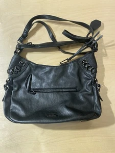 Jessica Simpson Black Handbag Purse 11” X 14” (MY) - Picture 1 of 8