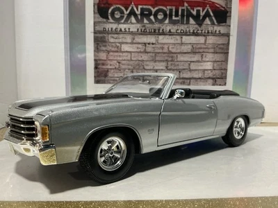 Chevrolet Chevelle SS 454 1972 1:18 MAISTO CONVERTIBLE PLATEADO SOBRE NEGRO Foto 1 de 4