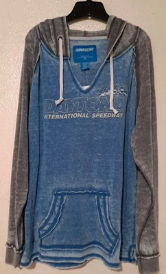Daytona Intl. Sudadera con Capucha Speedway Para Mujer Talla 2XL Azul Gris-NUEVA CON ETIQUETAS Foto 1 de 4