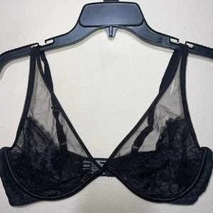 Soma Bra 38DD Breathtaking Unlined Plunge Black Underwire See Photos - Picture 1 of 13