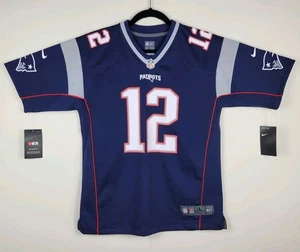 Tom Brady #12 New England Patriots NFL On Field Nike Jersey Youth L 14-16 NWT - Picture 1 of 16