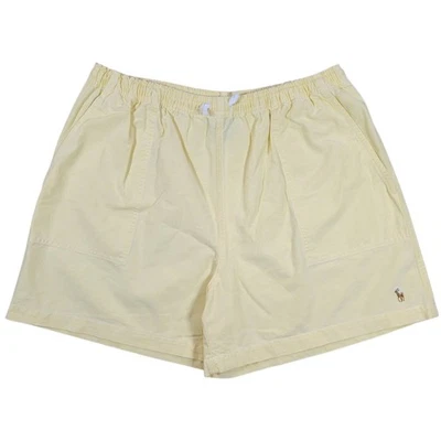 VTG Ralph Lauren Shorts Womens M Pale Yellow Pull On Elastic Waist Flesh Pony  - Image 1 of 4