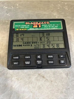 Radio Shack Deluxe Blackjack 21 Electrónico Portátil Funcionando 60-2654 Usado en Excelente Condición Foto 1 de 2