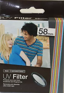 Vivitar Uv 58MM Filter Multi Coated For canon 18-55mm 55-250mm 75-300mm 70-300mm - Picture 1 of 2