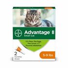  Advantage II for  Small Cat Flea Control 2 monthly doses 