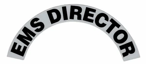 EMS DIRECTOR - Highly Reflective FIRE HELMET CRESCENT  DECALS -  A PAIR - Picture 1 of 1