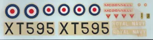 REVELL 1/72 ROYAL NAVY McD FG.1 PHANTOM DECALS-ONLY RNAS YEOVILTON No. 700P NAS - Picture 1 of 1