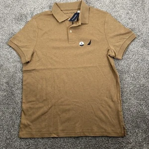 Nautica Slim Fit Soft Cotton Polo Shirt Mens M Golf Coastal Preppy Minimalist - Picture 1 of 8