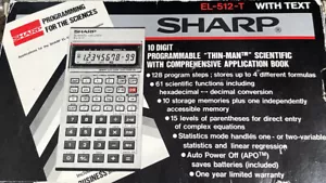 Vintage 1982 Sharp EL-515S Solar Pocket Scientific Calculator w Box & Manuals - Picture 1 of 6