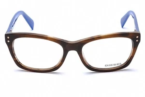 New Diesel DL5073 050 Dark Havana Blue Plastic Frame Clear Lenses Eyeglasses - Picture 1 of 6