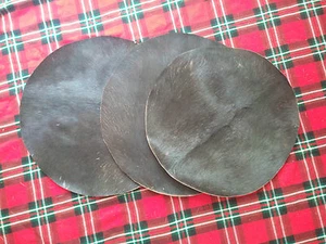 TC Cabeza de tambor Pieles de cabra Cabello Negro/Medieval Pieles de tambor Tom/Bombo - Imagen 1 de 4