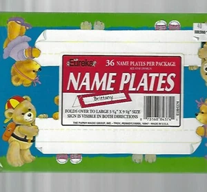 Placas de escritorio con nombre de oso y autobús escolar Eureka (36) por paquete NUEVO SELLADO - Imagen 1 de 1