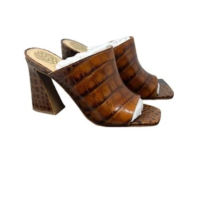 Vince Camuto Mujer Reckenda Grueso Tacón Alto Mula Brandy Marrón 5.5 M - Imagen 1 de 9