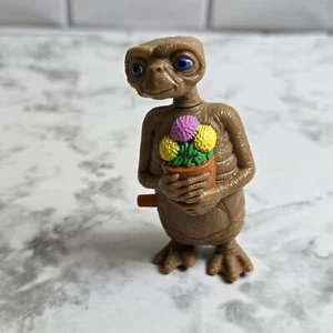 Vtg E.T. Extra-Terrestrial Wind-Up Walking Action Figure Toy Flowers - Picture 1 of 3