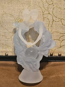 RARE FROSTED LUCITE DANCERS SCULPTURE SIGNED BY KOZLOWSKI - Picture 1 of 7