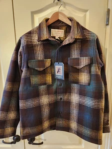 Filson Mackinaw Wool Jac Shirt - Coffee Multi Plaid - Size Large - New with tags - Picture 1 of 12