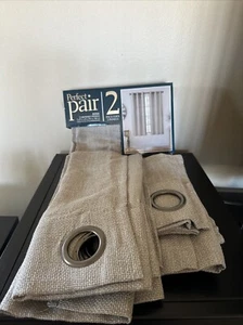 Perfect Pair WIndow Panels Curtains 2Pk Gray Color 50 in x 84 in Grommet Top - Picture 1 of 24