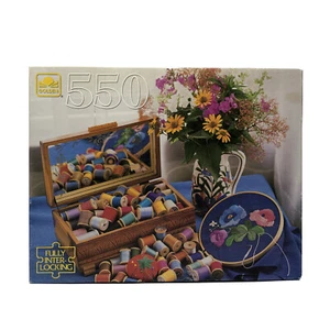 Vintage Golden 550 Piece Jigsaw Puzzle Sewing Sampler 18 x 15 1/2 New Sealed - Picture 1 of 6