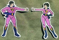 SUPER FRIENDS embroidered patch figure set WONDER TWINS justice league DC comics