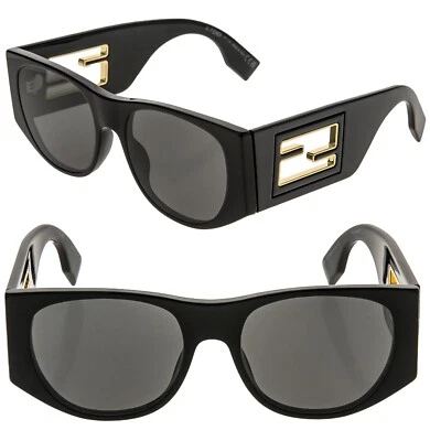 FENDI BAGUETTE Logo 40109 Black Fashion Square Chunky Bold Sunglasses FE40109I - Image 1 of 4