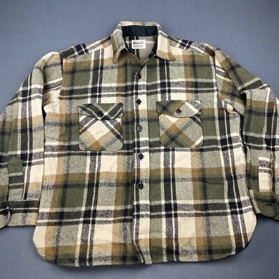 Camisa de franela de lana MADEWELL vintage L/XL a cuadros EE. UU. Foto 1 de 4