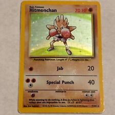 Pokemon WOTC Hitmonchan 7/102 Base Set UNLIMITED Holofoil Rare MP
