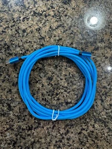 USB-C to USB-C Cable Type-C Cable Cord Fast Charger Charging Data Sync 10' Blue - Picture 1 of 3